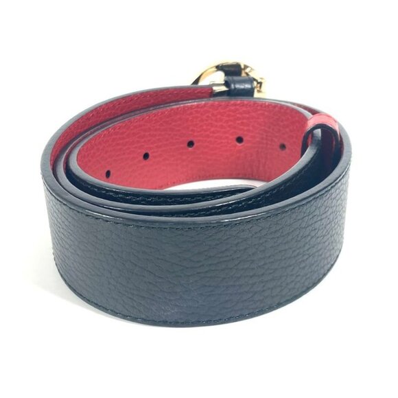 Gucci Belt Double G Logo Buckle Leather Red main image 4